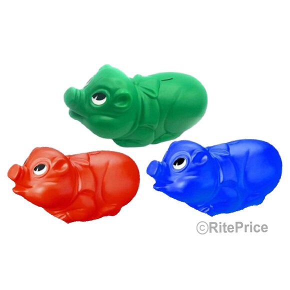 14" Giant Plastic Piggy Banks Saving Money The Fun Way Tuff Pigs (3 Pack) - AST - Picture 2 of 11